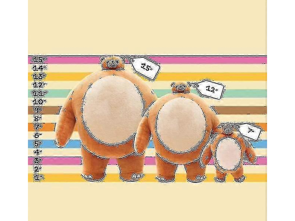 Pelúcia Do Urso Cabeça Pequena, Marrom, 15 Polegadas, Para Decoração