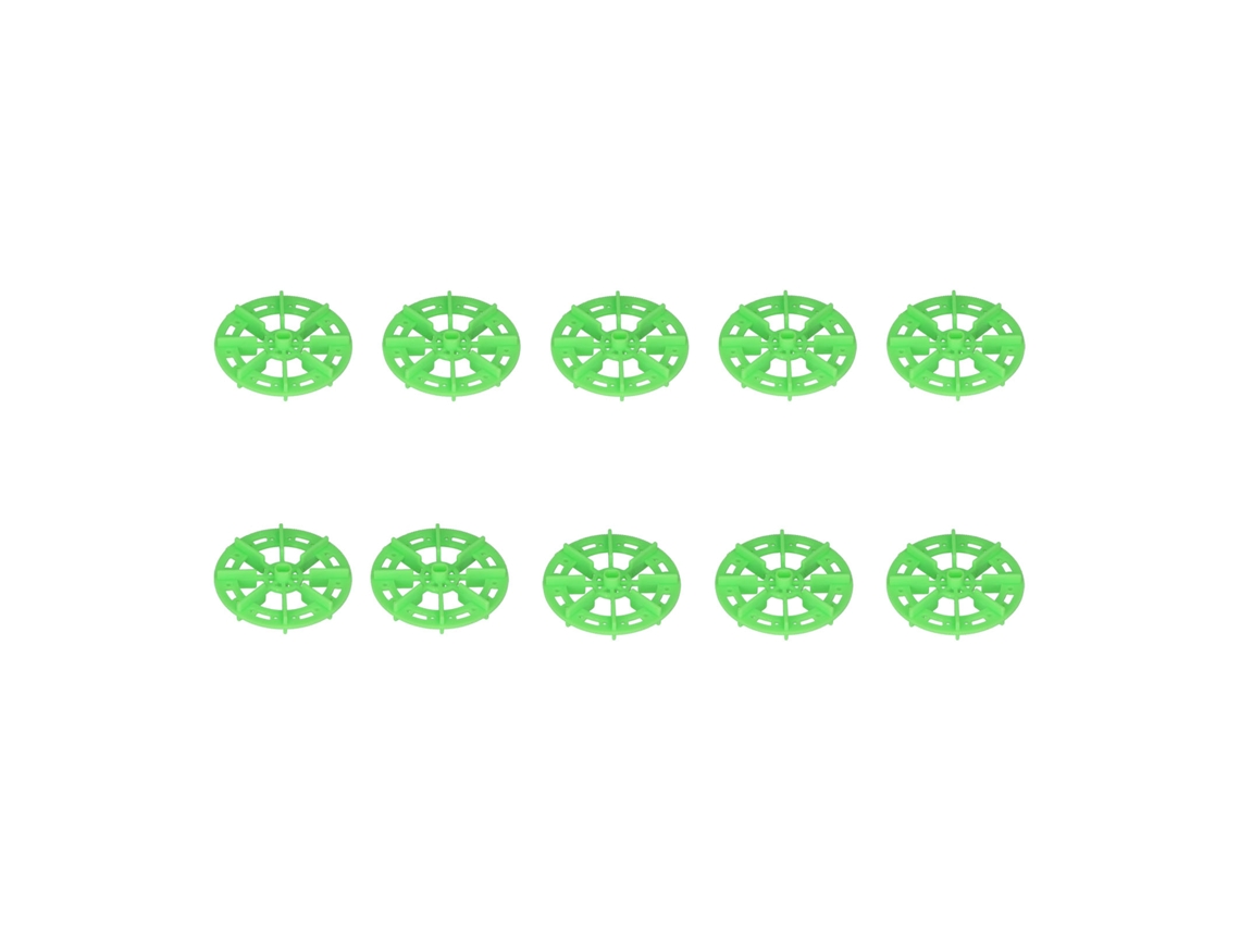 10 Peças Pneus De Paddle 52mm Verdes Acessórios De Substituição Para Carros De Controle Remoto