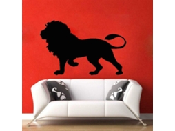 Leão Animal Art Deco Adesivos Muraux Home Decor Sala King Size Quarto Leão Amovível Vinil Adesivo Mural Papel de Parede 42x66 Cm