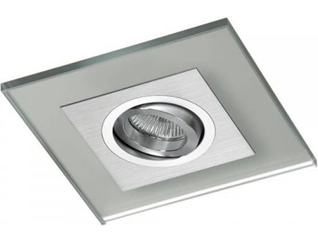 Candeeiro de Teto  Class I (Prateado - GU10 - Máx. 50W - Alumínio - Vidro)