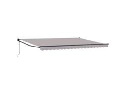 Toldo Retrátil Automático Cinza Claro Vidaxl Cinzento Poliéster