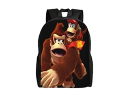 Mochila De Estudante Donkey Kong, Leve E Durável, À Prova Dágua E Com Alça De Ombro Ajustável Olysi Shop (v94)