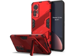Capa Lite Função Vertical Horizontal para Xiaomi 12 Lite HONGWE. Anti-Choque Rígida Vermelho