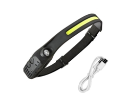 Lanterna Frontal Recarregável, Led, Apropriada Para Acampamento, Pesca, Corrida, Trekking, Luz Para Capacete