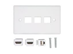 Placa de Parede Ethernet com 2 Portas 4k CHABERLU