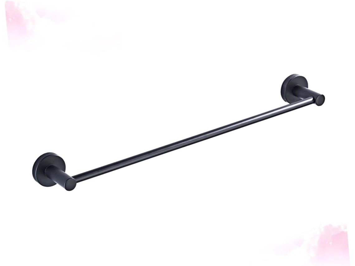Suporte De Toalha Parede Simples, Preto, Para Banheiro