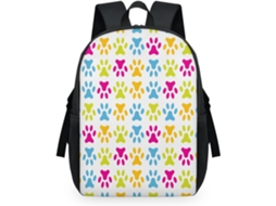 Mochila Tropicallife Colorida com Estampa Fofa de Patinhas de Cachorro para Crianças 32 5 X 15 X 44 9 Cm Tecid