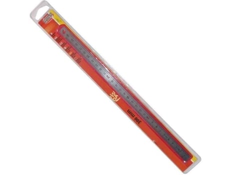 Régua De Aço Inoxidável Fischer Darex 300 Mm Com Graduação De Mm E 1/2 Mm