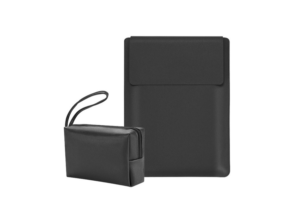 Capa para Portátil HEXINYIGJLY 13.3 14" com Stand,acolchoada, Impermeável, para Macbook Matebook Yoga Preto