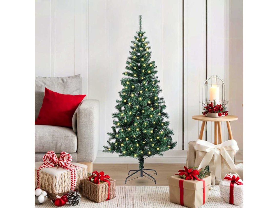 Vidaxl Árvore De Natal Artificial Pré-iluminada Verde 120 Cm