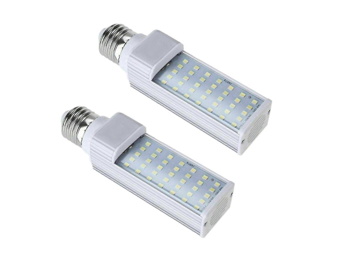 Rebe luz Led E27 7w para Aquário 6500k Branca Planta Coral 35 Led 480 580lm Alumínio 2 Unidades