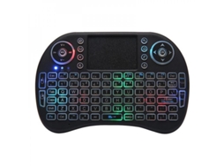 TECLADO sem fio YURU, mini, com touchpad, mouse, retroiluminado, recarregável, 2.4GHz, controle remoto, QWERTY