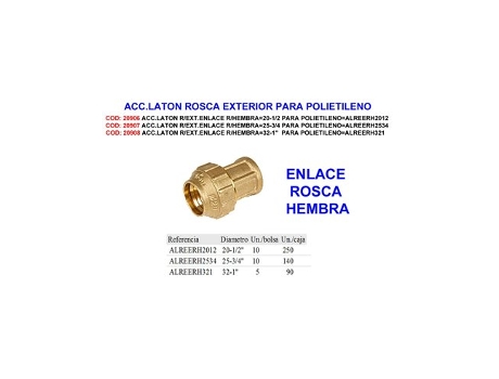 Conexão Em Latão R/extensão R/fêmea 25 3/4 Para Polietileno Reh2534 Scoa