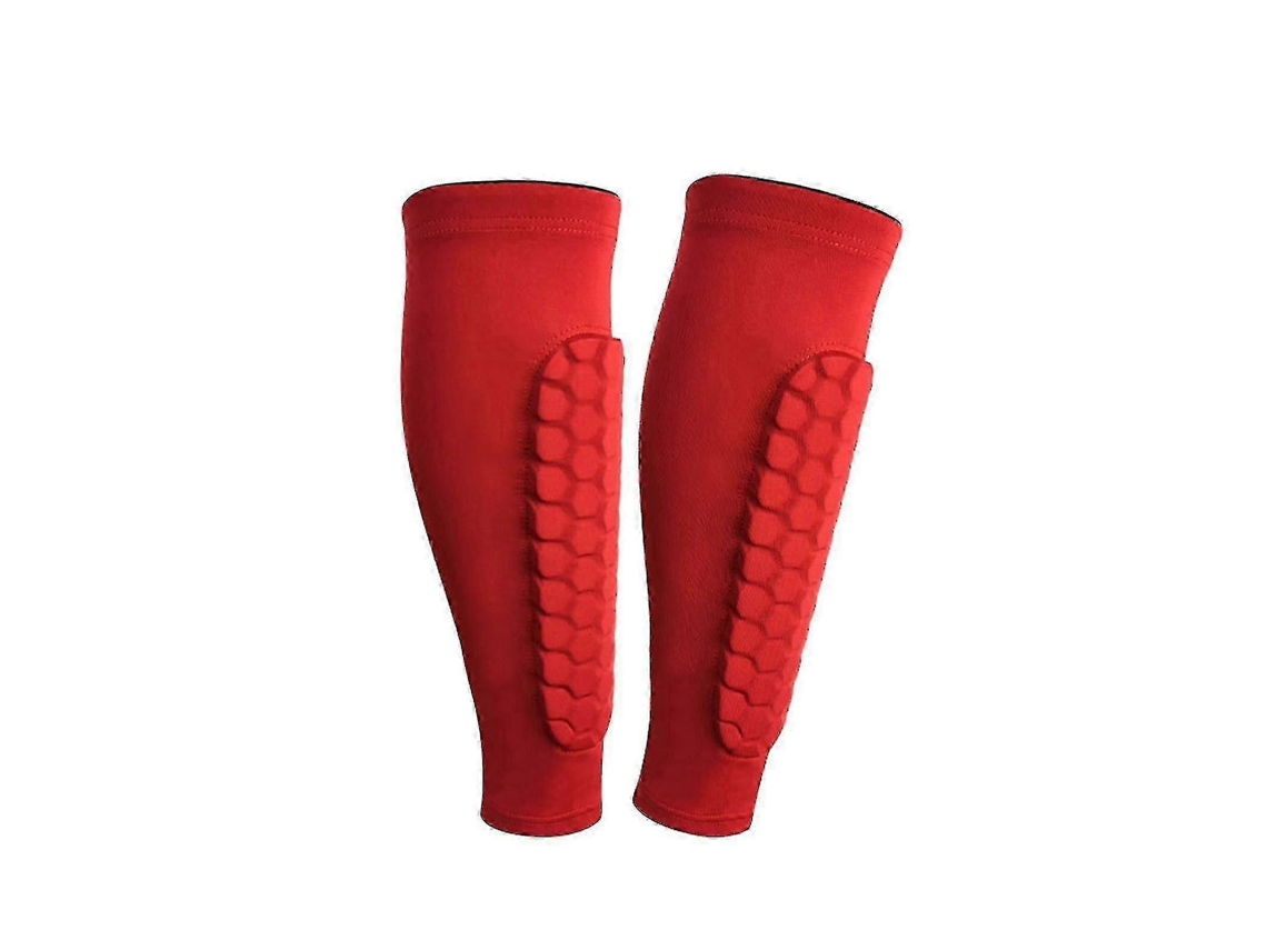 2 caneleiras de futebol juvenil, equipamento de proteção para a parte inferior da perna, Slowmoose vermelho