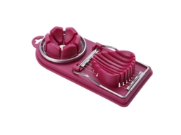 2026 cortador de Huevos de Acero Inoxidable 2 En 1 Con Molde Flor para Cocina Nbm Rojo