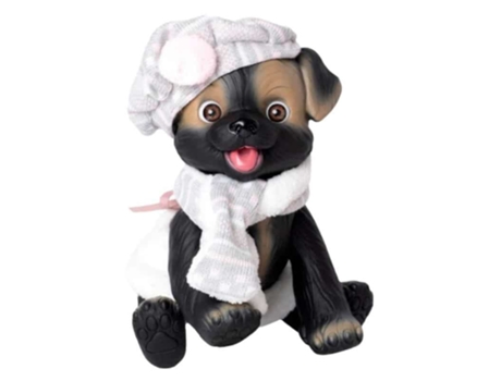 Perrito Negro Con Pañal Y Bufanda 23 Cm Cuerpo Vinilo 2604 Rosa Toys Rosa Toysvolumen