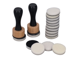 Ferramenta De Mistura De Tinta Com 2 Cabos E 14 Esponjas Redondas Conjunto Para Cartões Diy