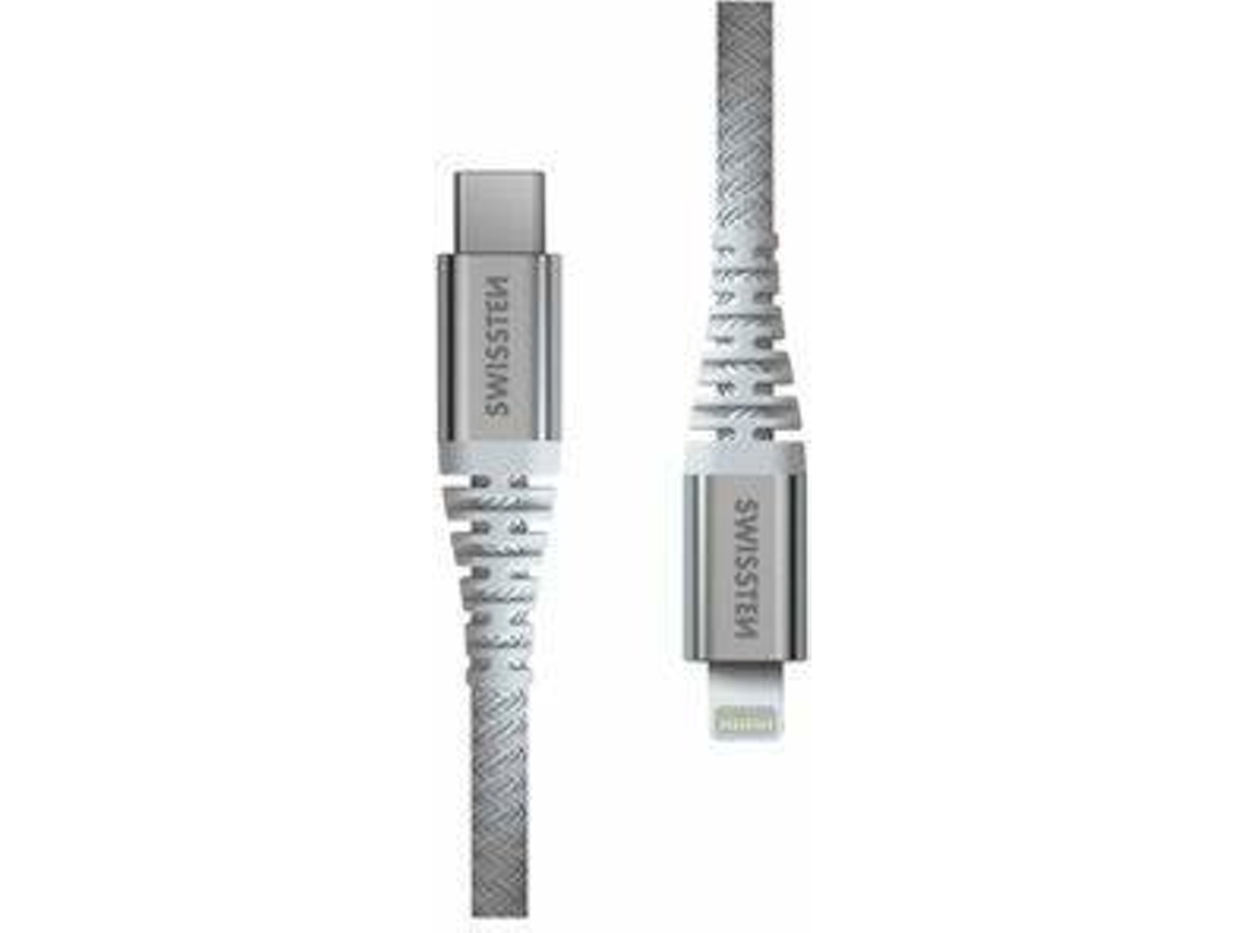 Cabo SWISSTEN Aramid USBC-Lightn (1.5 M - Branco)