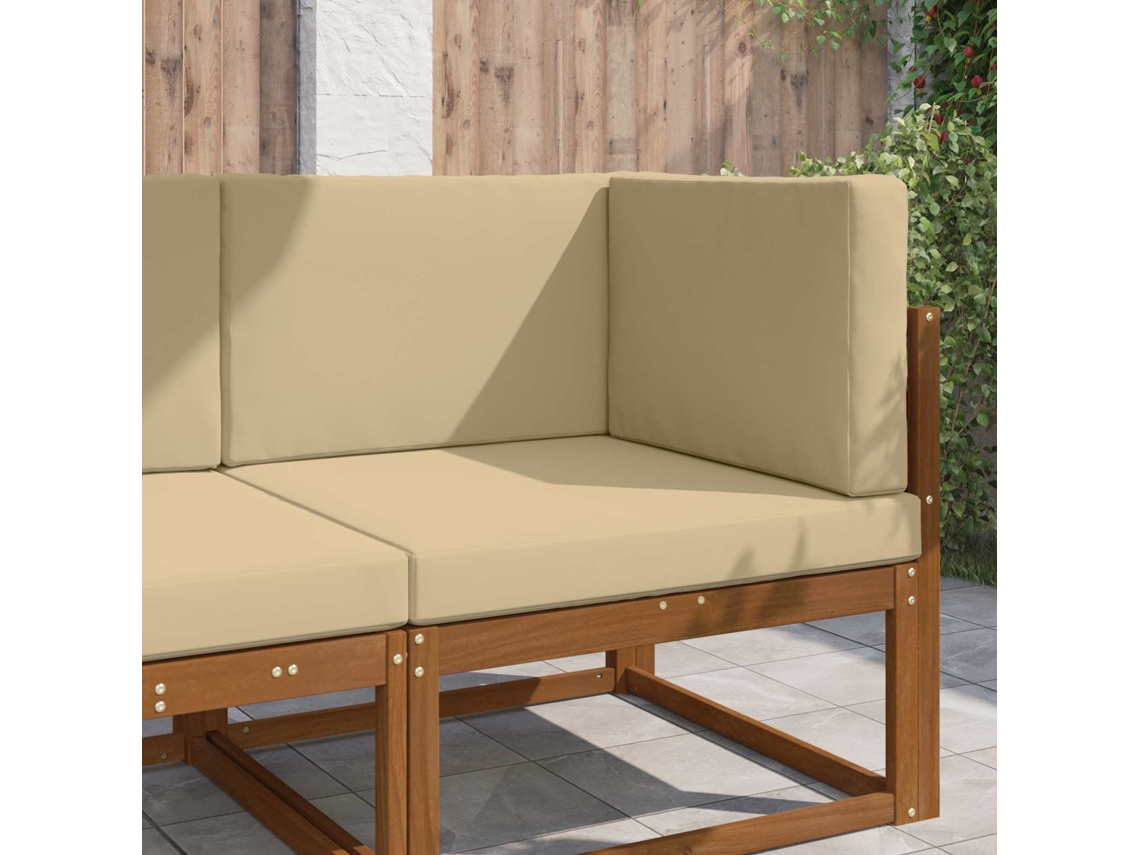 Vidaxl Almofada Para Sofá Externo Poliéster Bege 80 X 80 Cm