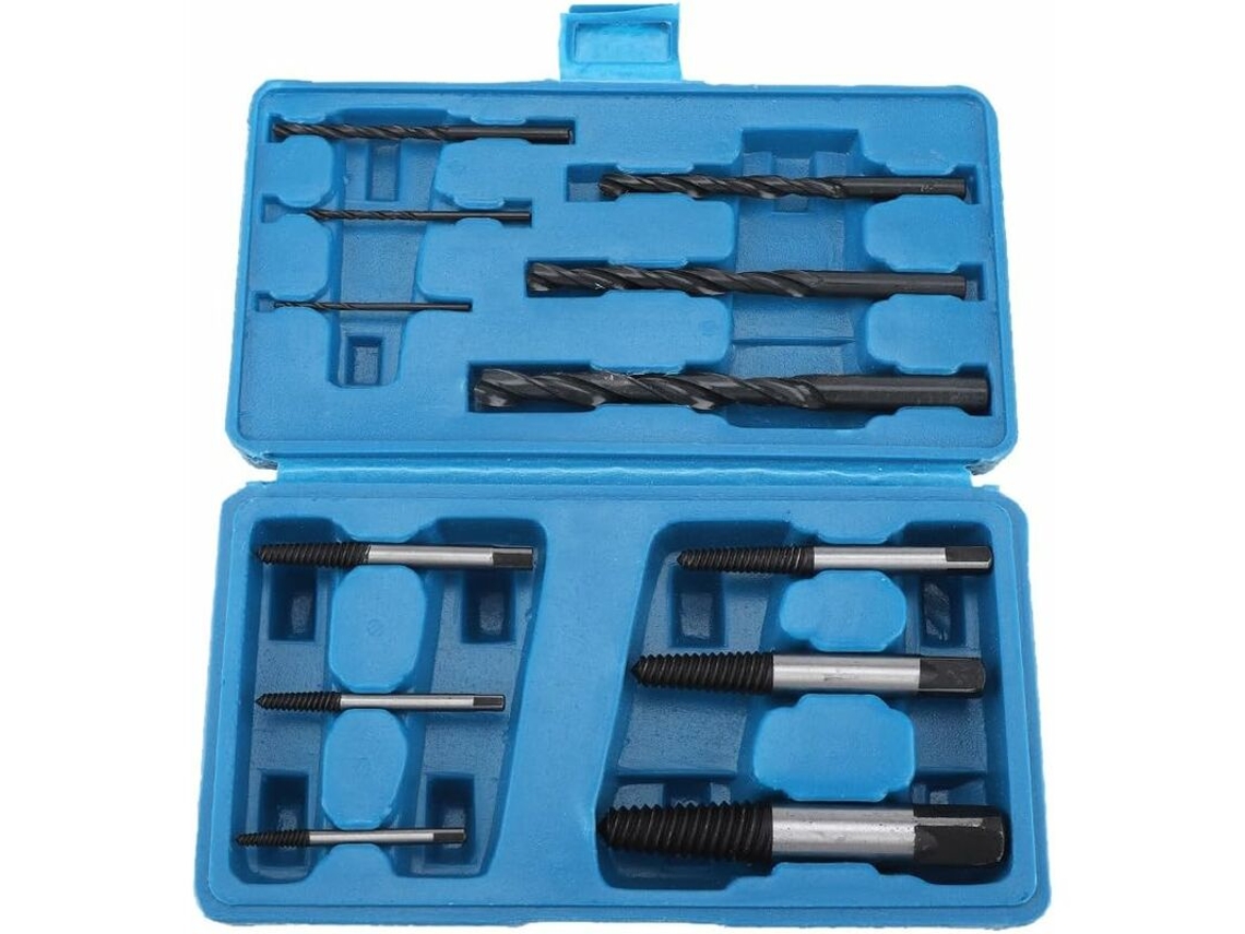Extrator De Parafusos Aço 12 Peças Com Guia Perfuração - Ferramenta Para Remover Quebrados -aquaforge