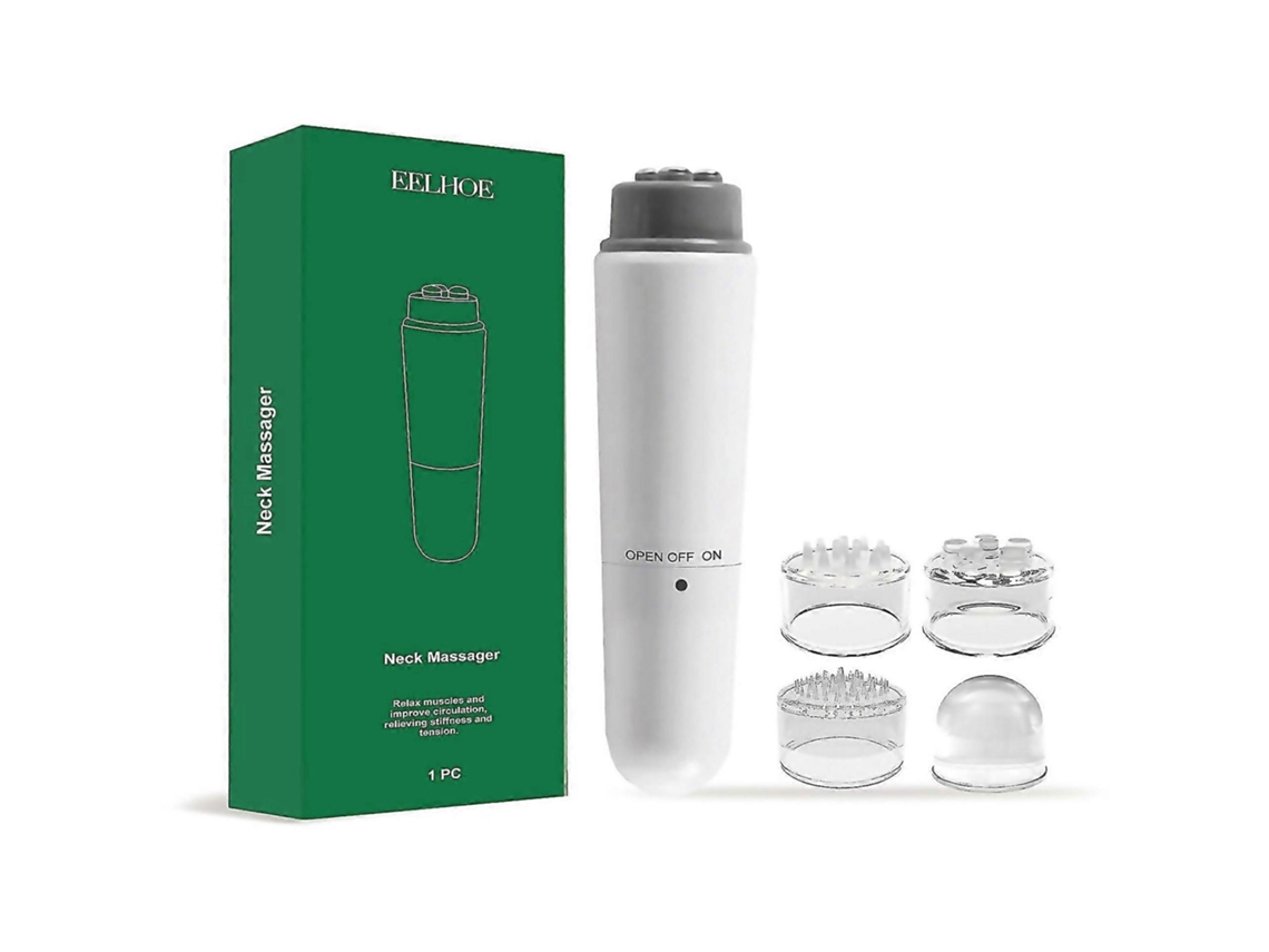 Mini Massageador Facial Elétrico 4 em 1 Portátil para Massagem Profunda e Anticelulite no Rosto GOKOCO