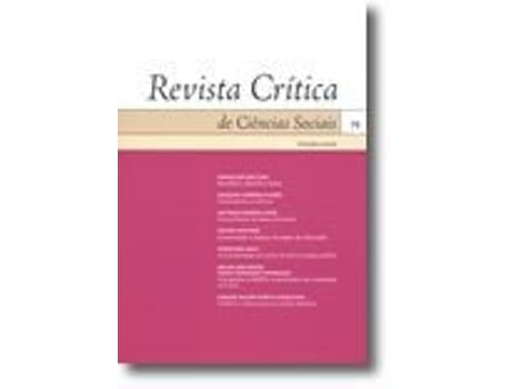 Livro Revista Crítica de Ciências Sociais - n.º 75 .