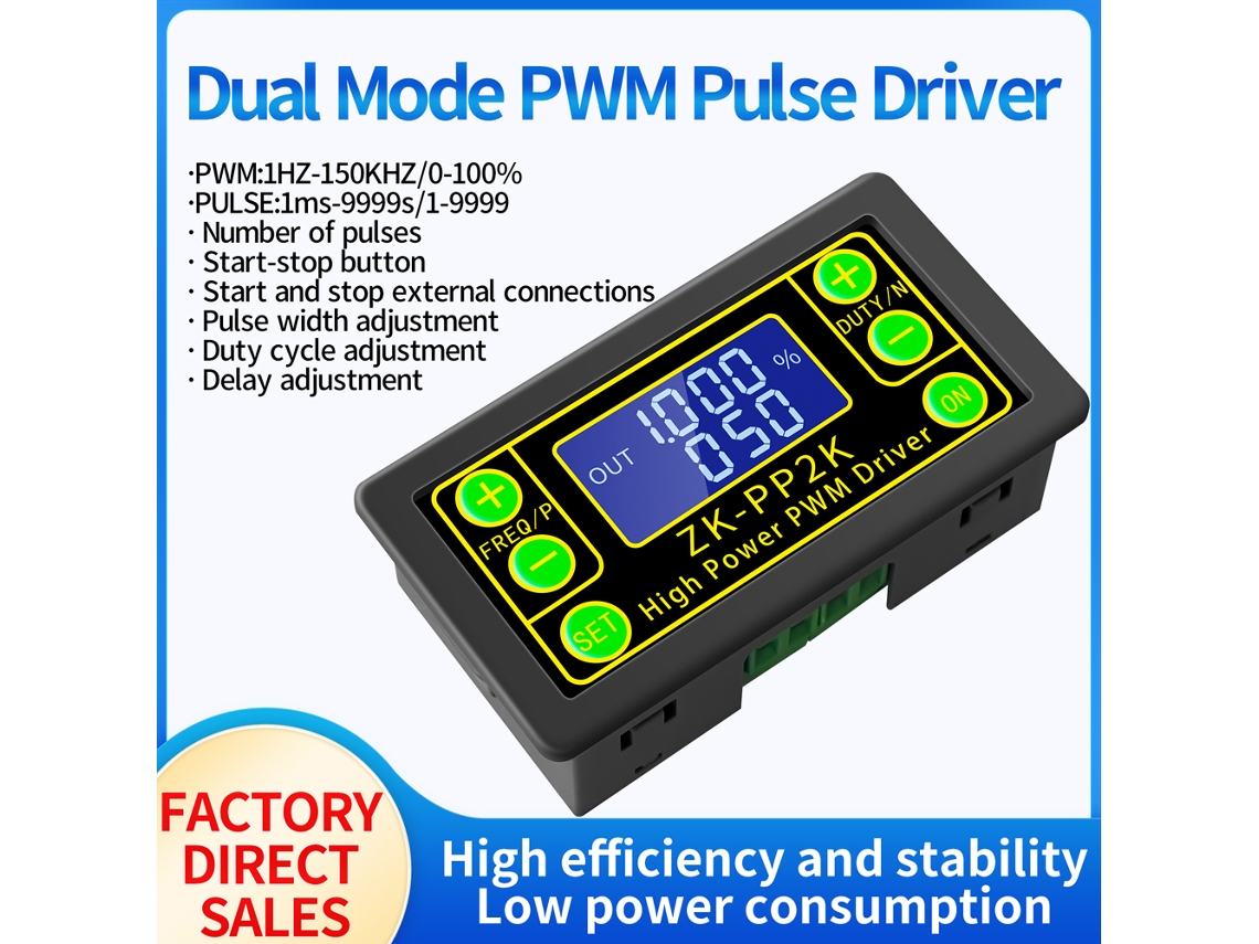 Gerador De Sinais Pwm Zk-pp2k Para Motor Led Válvula Solenoide