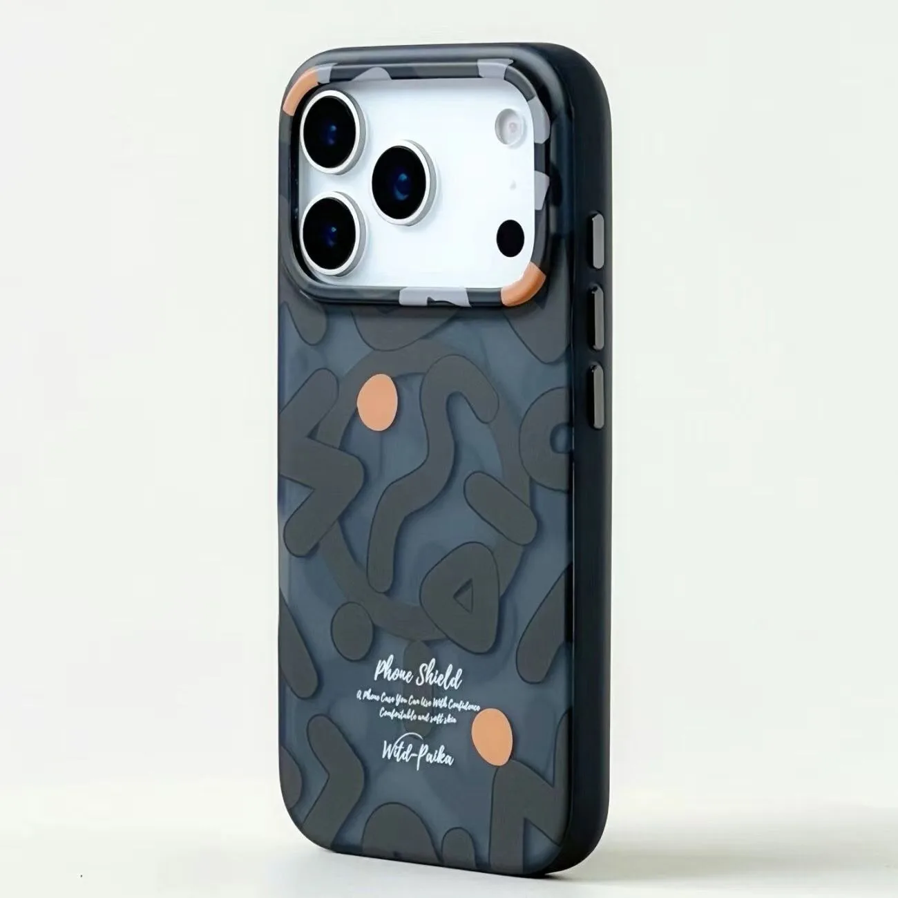Capa Protetora Para Carregamento Sem Fio (preta, Para Iphone 13), Com Acabamento Fosco E Resistência A Impactos.