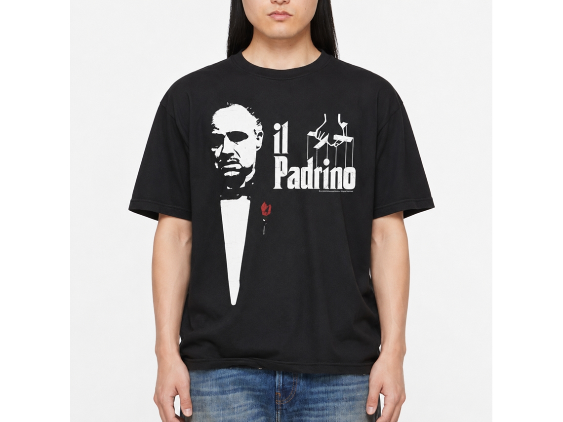 Rockinstone Godfather Halian Black Adult T-shirt Size:s