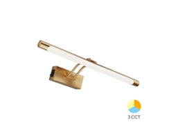 Arandela De Parede Led 8w Dourada 3em1 Para Espelho Ou Quadro Braytron