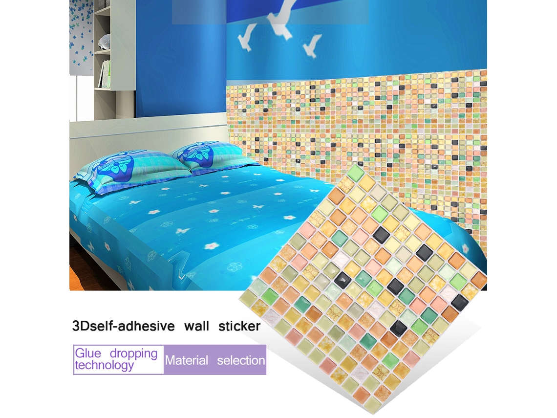 Adesivos De Parede De Fundo Em Mosaico (decoração 3d, Autoadesivos) Eoocoo