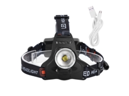2026 lanterna Frontal Led P50 Impermeável 3500lm 3 Modos de Luz Carga Usb Preta