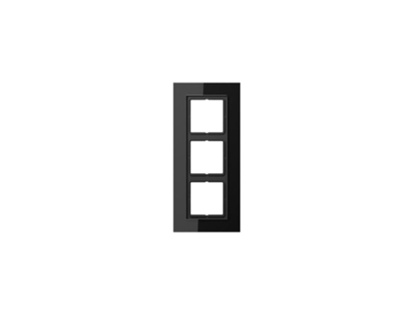 Moldura 3 Elementos Ls Plus Cristal Preto Jung Lsp 983 Gl Sw