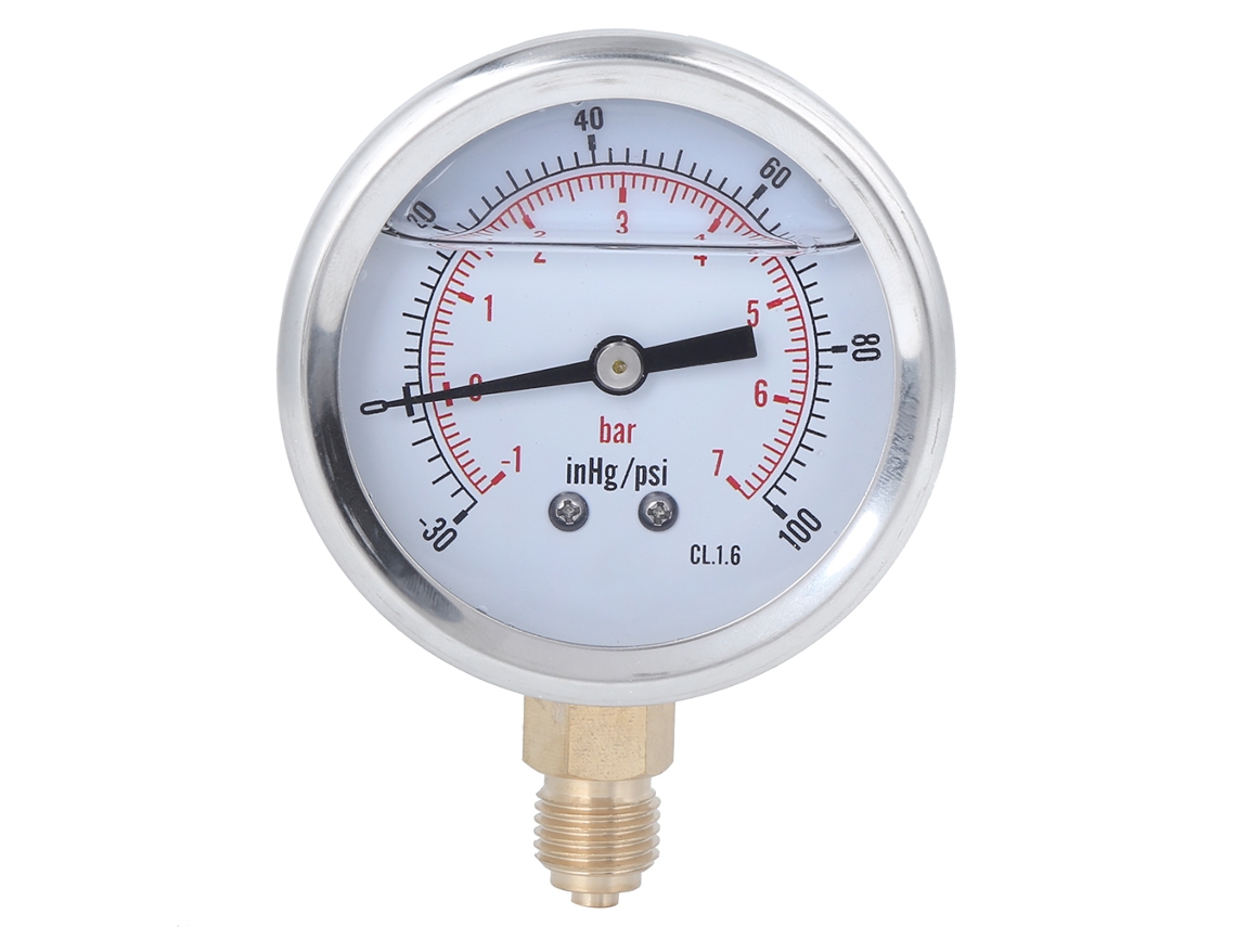 Medidor de Pressão Radial YURU TS PGGZ604 7bar aço inox | S/MARCA