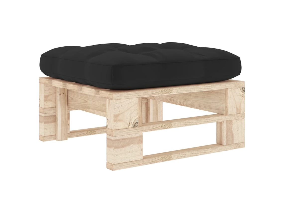 Pallet Ottoman, Pallet Ottomans Vidaxl Preto Madeira De Pinho (n/a)