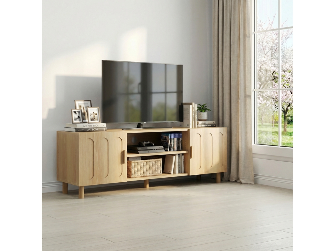 Móvel Tv 140cm Estilo Campestre para Tv 55 65 Polegadas VELTRIX
