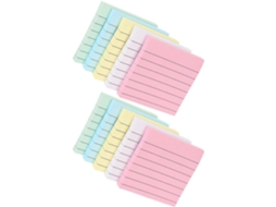 10 Peças Notas Autocolantes Lignées En Papier Portable Design Adhésif, Bloco De 10 Folhas Para Mémos Práticas