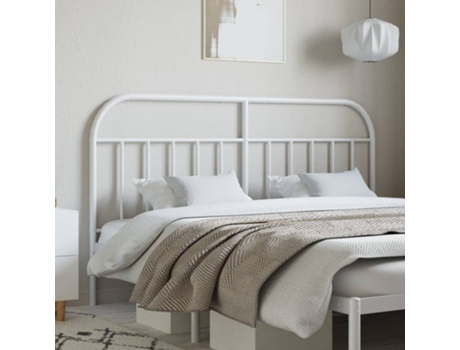 Cabeceira de Cama 160 Cm Metal Branco VIDAXL