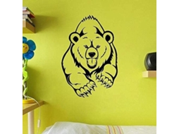 Adesivos de parede com animais Grizzly Nossos, decoração para quarto infantil, design em vinil, sala de estar, quarto, decoração para casa, 57x80cm