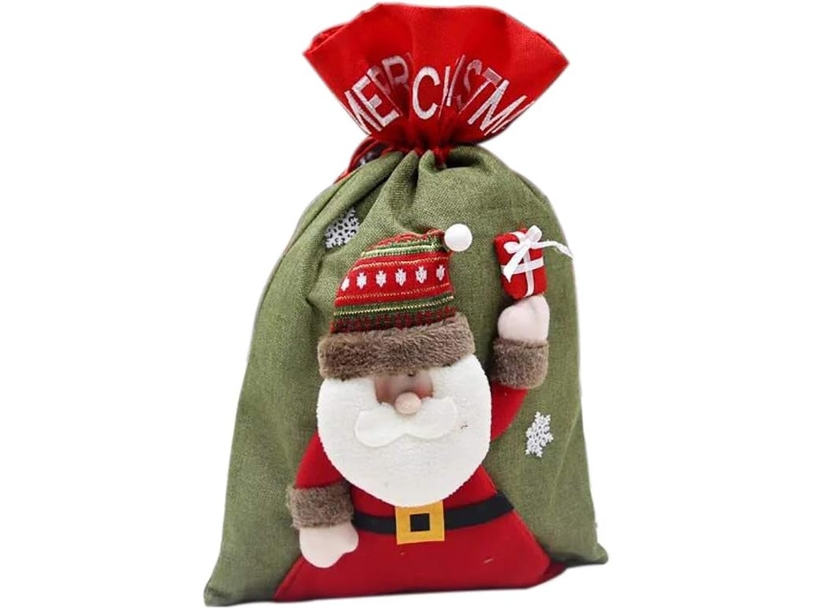 Sacos de Natal Reutilizáveis como Flanela e Corda Linho , Ergonômico, Uso Diário STELASPLEN (1 Unidade)