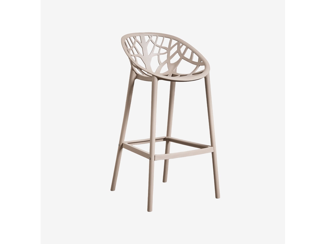 Sklum Pacote Com 4 Bancos Altos De Polipropileno Ores Polipropileno Moka Brown         ↑75 Cm