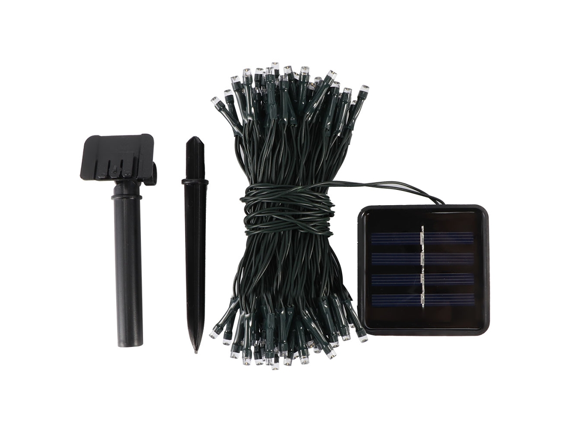 Luzes De Natal Solares Com 100 Leds Para Decoração