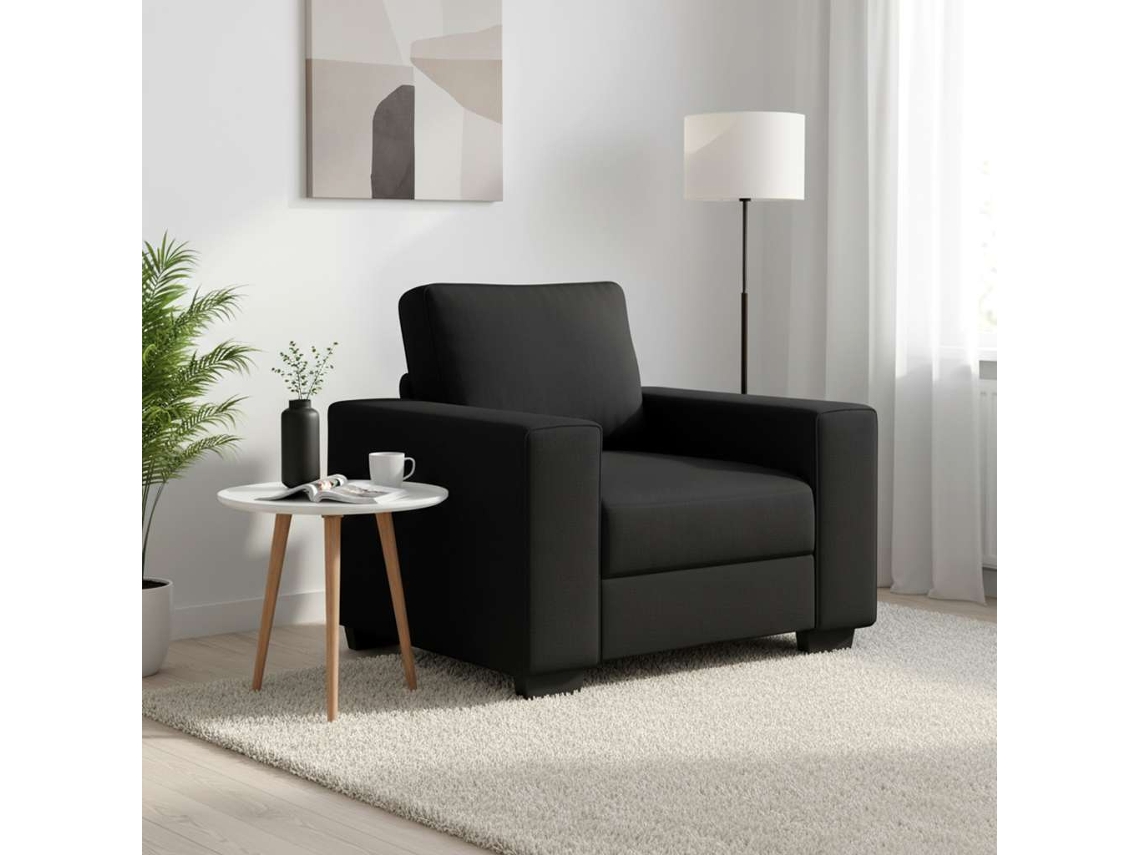 Vidaxl Poltrona 100x77x82 Cm Tecido Preto
