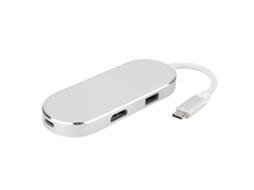 Hub Usb C 6 Em 1 Hdmi+2usb3.0+carregamento Pd+adaptador Conversor Sd/tf