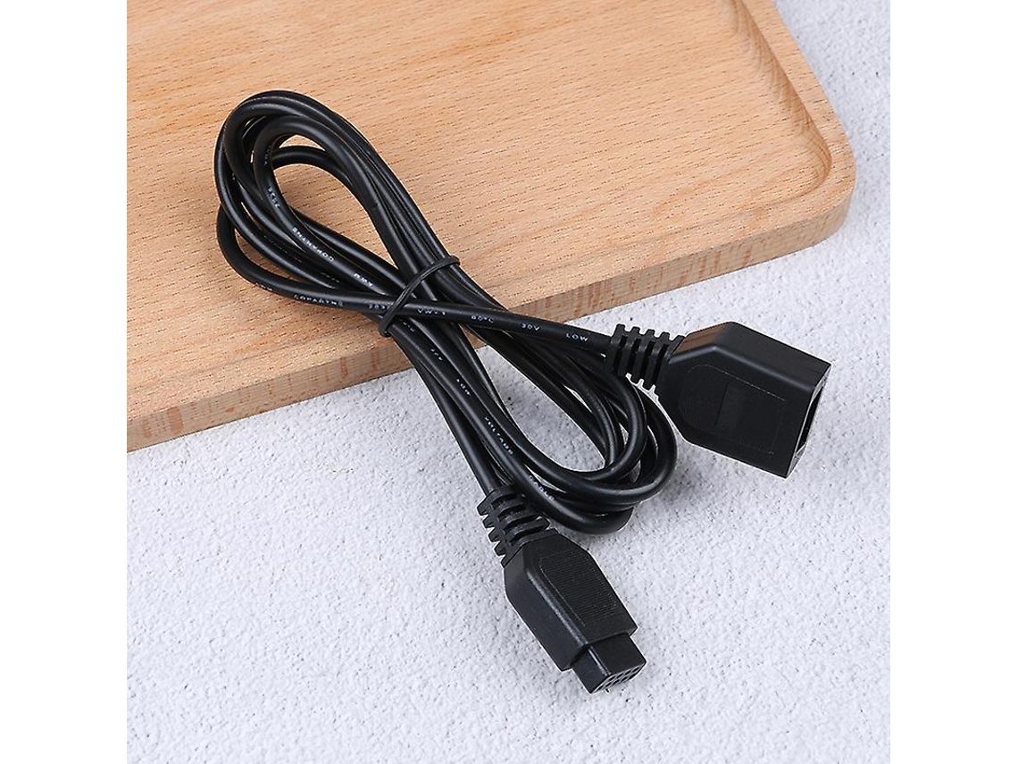 Novo Cabo Extensor Para Controle De Sega Mega Drive, Genesis, Amiga, Atari E Commodore, Preto. Aquaforge