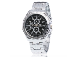 Reloj Hombre Casual Negros De Acero Con Movimiento De Cuarzo Para Negocios