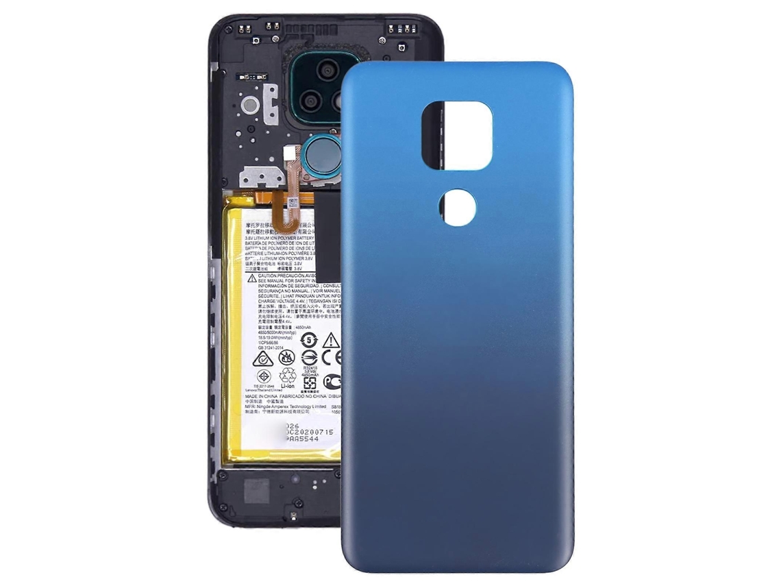 Tampa Traseira Da Bateria Para Motorola Moto G Play (2021) (azul)