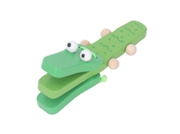 Ats juguete de Castañuelas Animales Infantiles Madera Musical Educativo Niños Castañuelas Mano Animal Cartoon Verde