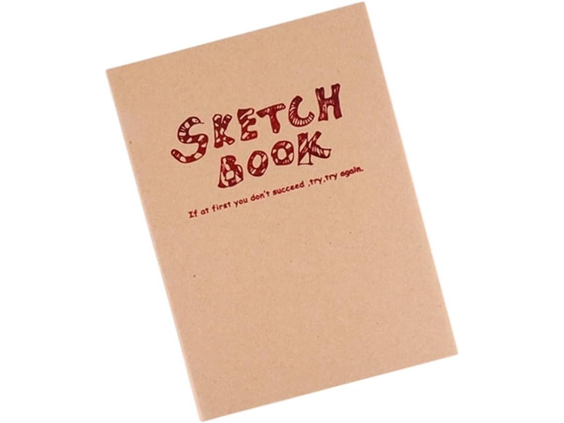 Caderno de desenho SFUSHOS, portátil, 200 folhas, papel 80g/m²