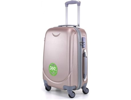 Conjunto De 3 Malas De Bagagem De Mão Para Viagem Em Cabine Grande Média E Pequena 4 Rodas Giratórias 360º (Ouro Rosa) DESSY